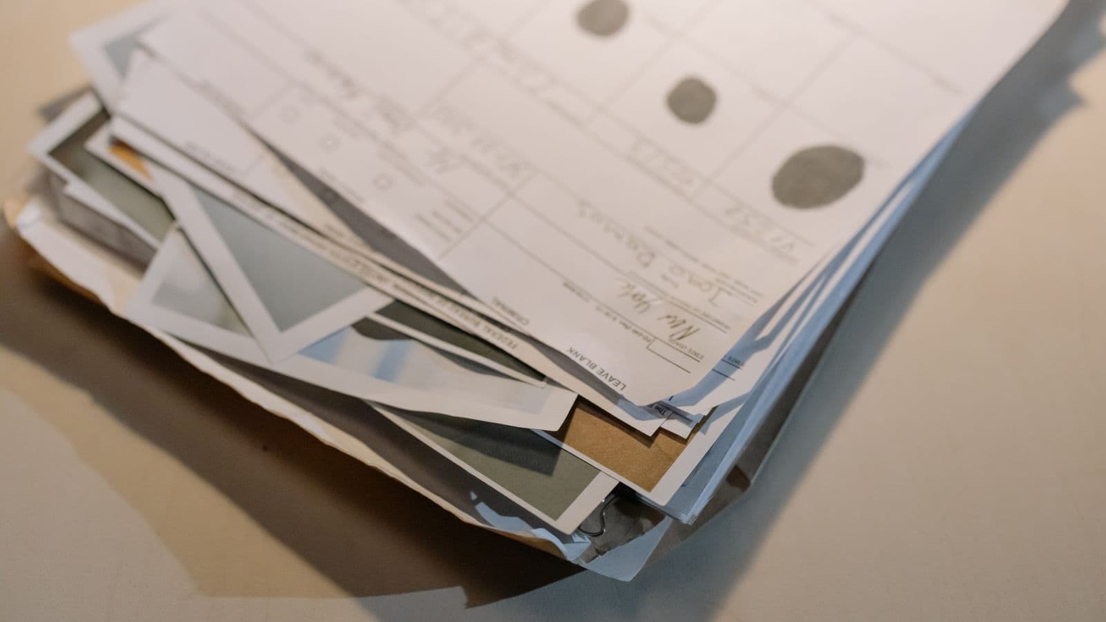 OSHA 300 300A 301 forms laid side by side on a desk with a pen